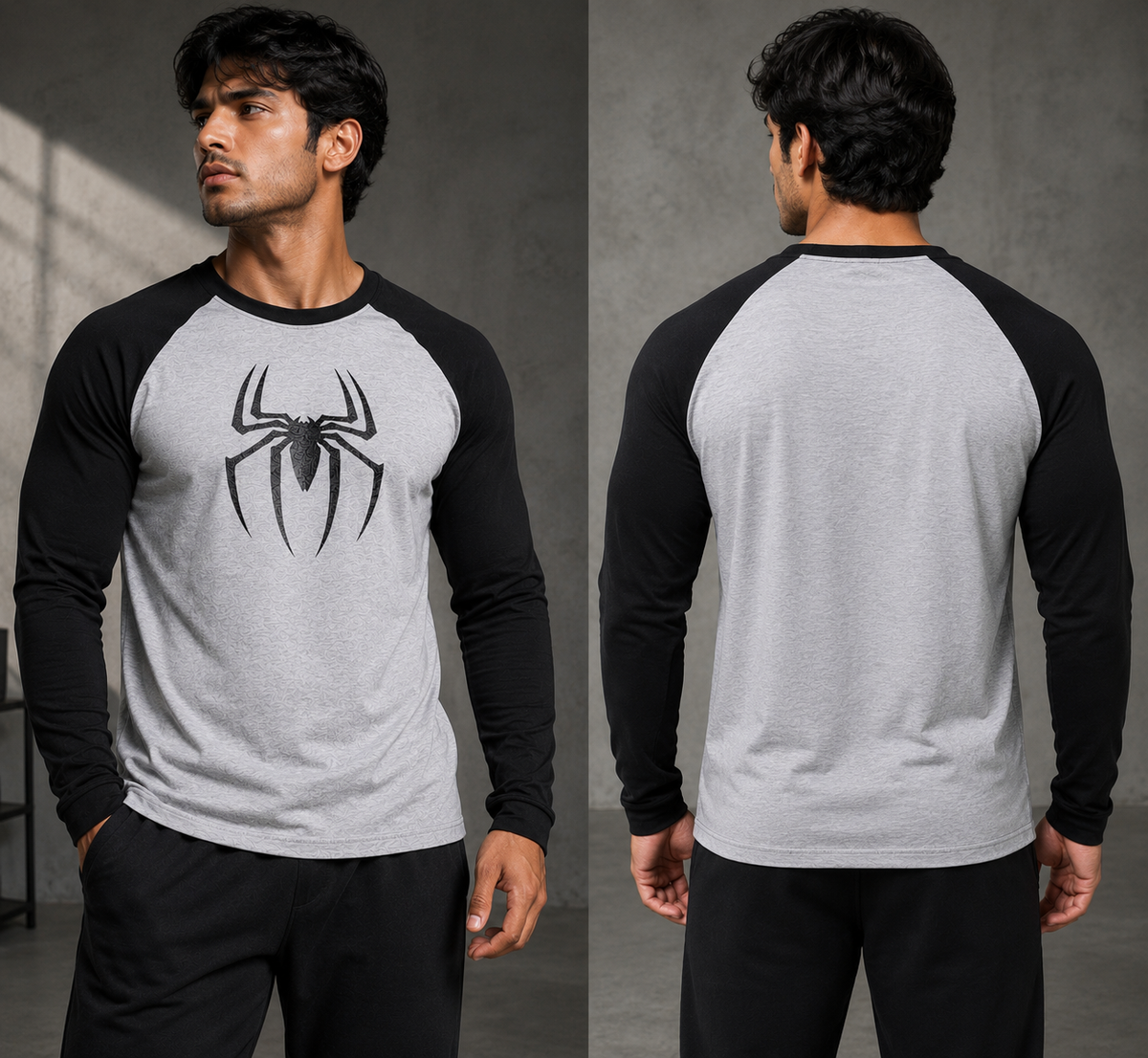 Spiderman tshirt full sleeve Raglan Tshirt