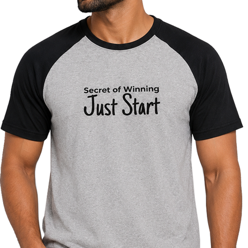 Just Start Men Cotton Blend Tshirt Casual Wear Regular Fit Printed Tshirt