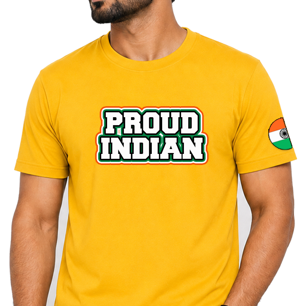 Just Start Men Cotton Blend Tshirt Indian Army Casual Wear Regular Fit Printed Tshirt