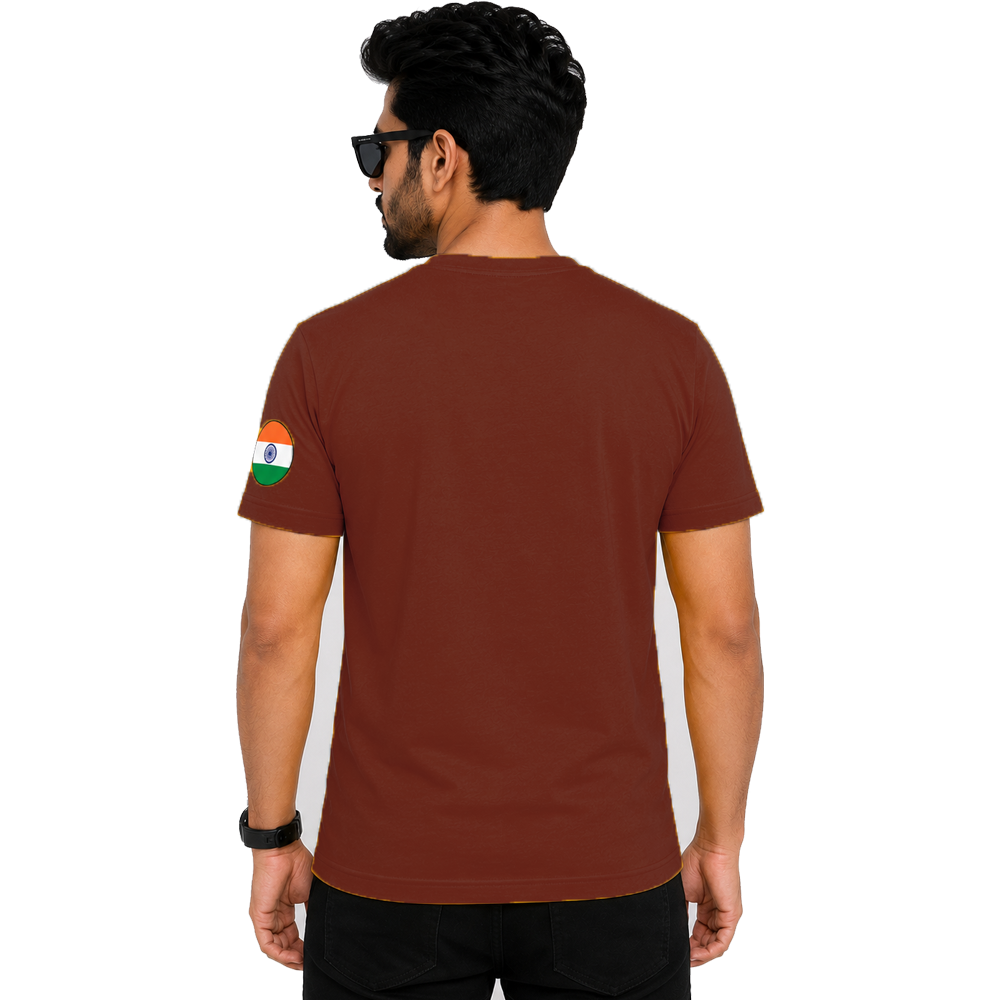 Just Start Men Cotton Blend Tshirt Indian Army Casual Wear Regular Fit Printed Tshirt