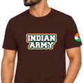 Just Start Men Cotton Blend Tshirt Indian Army Casual Wear Regular Fit Printed Tshirt