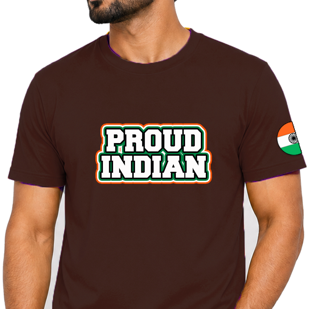 Just Start Men Cotton Blend Tshirt Indian Army Casual Wear Regular Fit Printed Tshirt