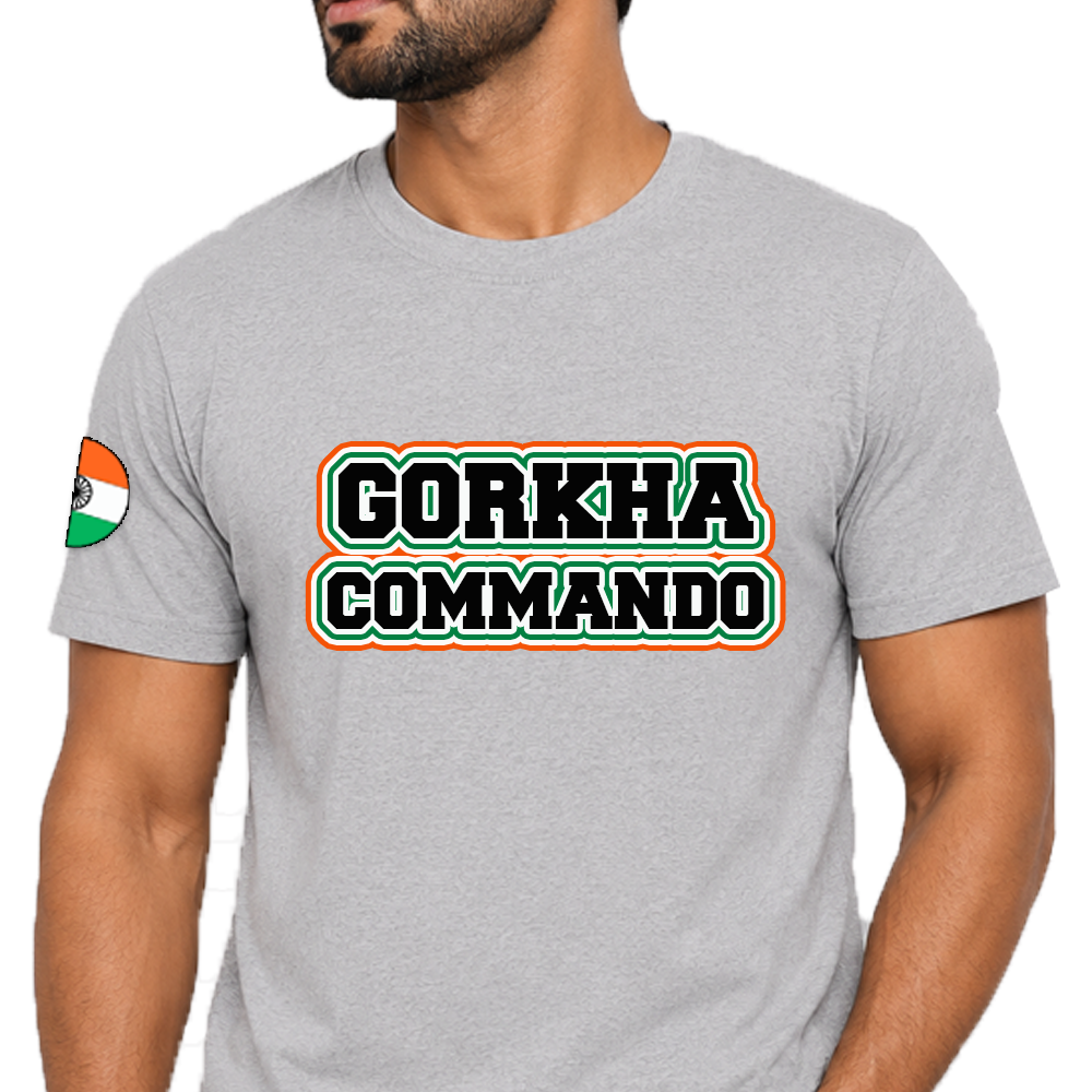 Men Cotton Blend Tshirt Army inspired Casual Wear Regular Fit Printed Tshirt