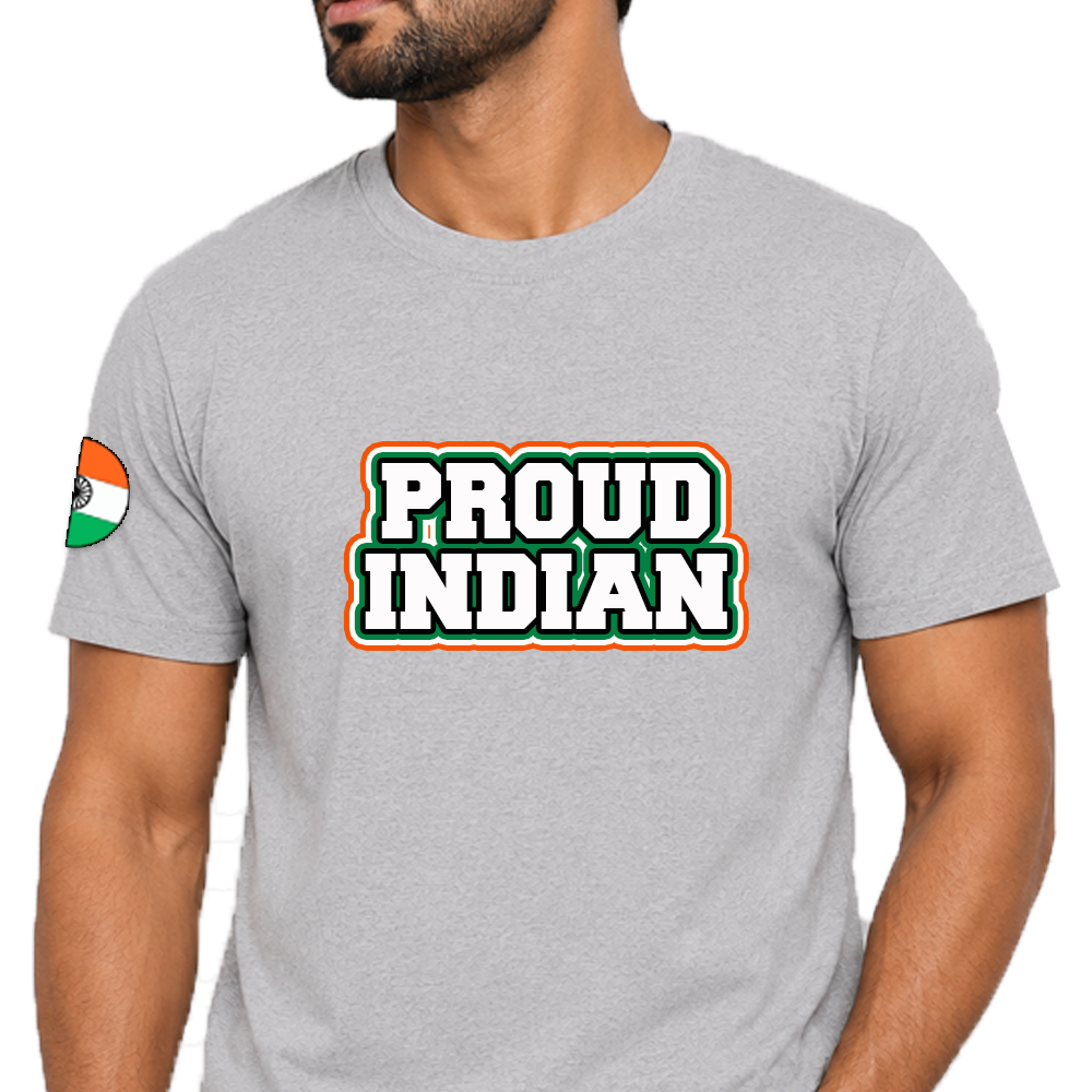 Just Start Men Cotton Blend Tshirt Indian Army Casual Wear Regular Fit Printed Tshirt